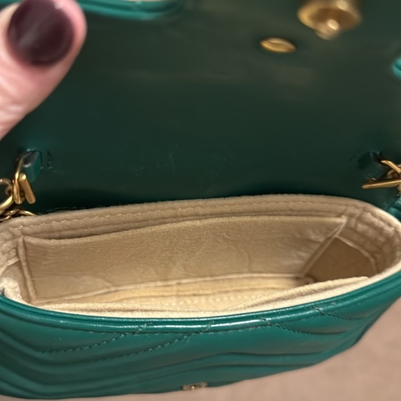 Gucci Green Super Mini Marmont Crossbody Full Set Authentic FINAL PRICE - Picture 13 of 15